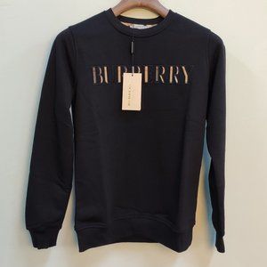 Burberry London Plaid Written Black Sweatshirt